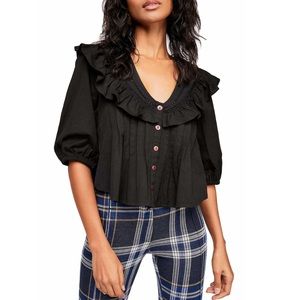 Free People Endless Summer Sylvia Ruffle Blouse